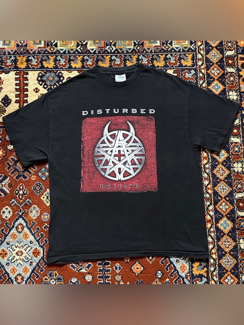 Vintage 2002 Disturbed “Believe” Album Band Y2K Nu Metal T-Shirt